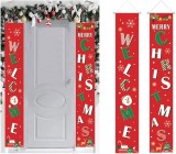 Set de 2 bannere pentru Craciun JOKILY, poliester, multicolor, 180 x 30 cm