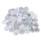 Set pietre decorative, sticla transparenta, 340 gr, Alb/Argintiu