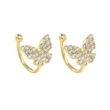 Cumpara ieftin Cercei ear cuffs argint 925, JW1679, model fluture, placat cu aur