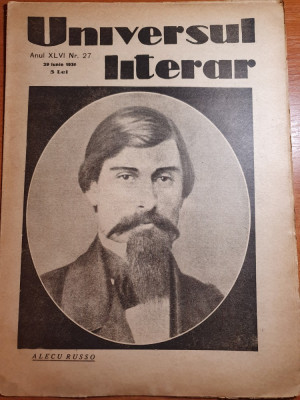 universul literar 29 iunie 1930-alecu russo,interviu ionel teodoreanu foto