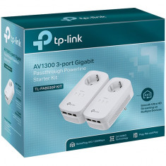 Kit Adaptor Powerline Starter TP-Link TL-PA8030PKIT AV1300, priza AC foto