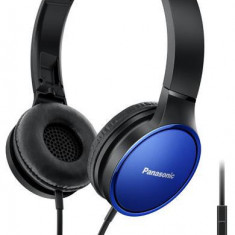 Casti Stereo Panasonic RP-HF300ME-A, Microfon (Negru/Albastru)
