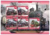 Timbre Madagascar 2020: Locomotive URSS, Set Complet Colita + Bloc, Straine Dupa 1950