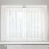 vidaXL Cortină din Dantelă cu perdele Alb 140 x 150 cm Poliester 4107868