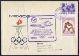 1968 , PLIC - Zbor special Lufthansa 9/10/1968 cu ocazia Jocurilor Olimpice MEXIC 1968