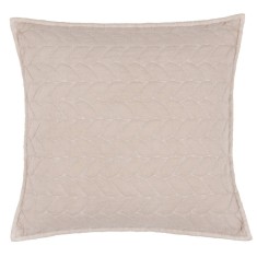 Fata de perna din bumbac bej matlasat 50x50 cm