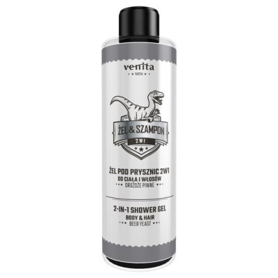 Gel de dus si sampon 2 in 1, pentru barbati, cu extract din drojdie de bere, Venita, 300ml foto
