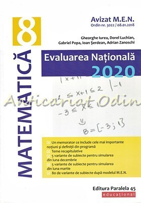 Matematica. Evaluarea Nationala 2020 - Gheorghe Iurea, Dorel Luchian foto