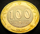 Moneda exotica - bimetal 100 TENGE - KAZAHSTAN, anul 2007 * cod 4345