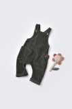 Cumpara ieftin Salopeta Velvet cu bretele din 80%bumbac organic si 20% poliester - Antracit, BabyCosy (Marime: 6-9 luni)