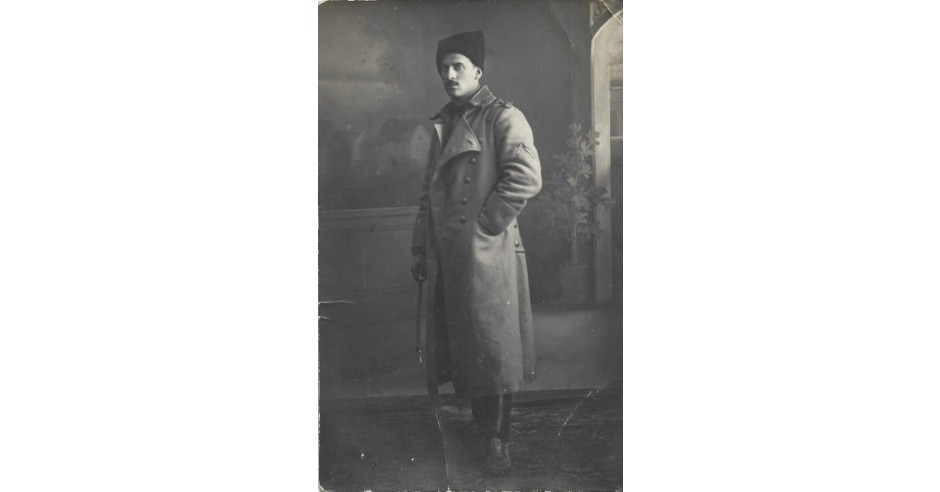 P1490 Poză ofițer român 1917 Bârlad, Primul Război Mondial | Okazii.ro