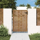 vidaXL Poartă de grădină 85x150 cm, oțel Corten, design pătrat 153247