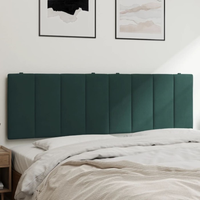 Gossi perna tablie de pat, verde, 160 cm, catifea