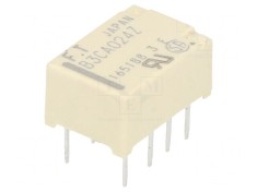 Releu electromagnetic DPDT 24VDC 2A THT foto
