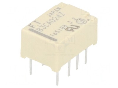 Releu electromagnetic DPDT 24VDC 2A THT foto