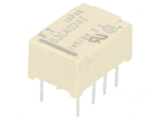 Releu electromagnetic DPDT 24VDC 2A THT