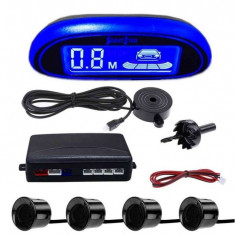 Set senzori Parcare auto Detector PARKTRONIC Display radar monitor 4 senzori NEGRU