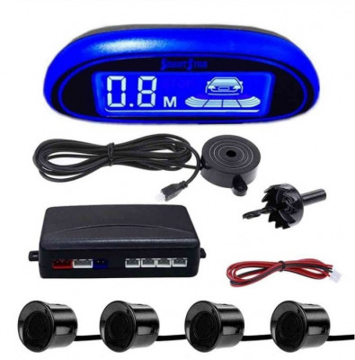 Set senzori Parcare auto Detector PARKTRONIC Display radar monitor 4 senzori NEGRU foto