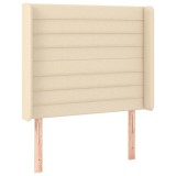 Cumpara ieftin Tablie de pat cu aripioare, crem, 103x16x118/128 cm, textil