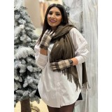 Manusi dama maro cu carouri si insertie tactila pentru ecrane