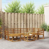 vidaXL Set de canapele de exterior 7 pcs natural Lemn Solid de Acacia 3366672