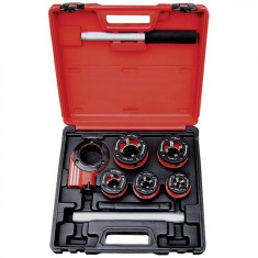 Set pentru filetare, capete 1/4&amp;quot;-1/2&amp;quot;-3/4&amp;quot;-1&amp;quot;-1_1/4&amp;quot;, clichet, 8 piese, MTX... foto