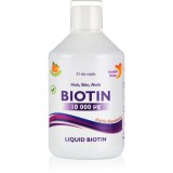 Swedish Nutra Biotin 10 000 &mu;g supliment alimentar pentru par frumos si sanatos aroma Orange 500 ml