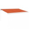 Copertina retractabila portocaliu/maro 3x2,5 m, textil/aluminiu