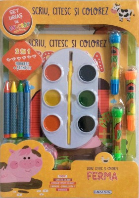 Scriu, citesc si colorez - Ferma PlayLearn Toys foto