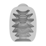 Masturbator 2 &icirc;n 1 VIBEGGS Candy Curves, efect autolubrifiant, vibrator bullet inclus, utilizat și ca stimulator clitoris, gri