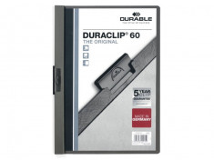 Dosar plastic Duraclip 60 Durable gri foto