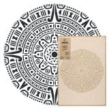 Șablon din plastic reutilizabil // MANDALA AZTECA - MIC (diametru 39cm)