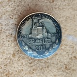 QW9 N5 99 - insigna - tematica industrie - Combinatul siderurgic Resita 200 ani, Romania de la 1950
