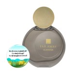 Cumpara ieftin Set pentru dama, apa de parfum Far Away Glamour si insigna Dactylion cu mesaj motivational, 50 ml