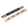 Set Pile Unghii, Hello Gorgeous, Lungime 17.5cm, Bej/Negru, 2 Bucăți, Oem