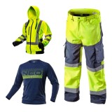 Set imbracaminte de lucru reflectorizanta, hanorac, pantaloni softshell, tricou, XL/54, NEO