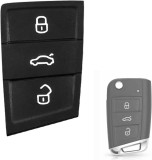 Membrana Cauciuc Butoane Cheie Auto VW Golf 7, Polo, Seat Leon, Ibiza, Ateca, Skoda Kodiaq, Karoq, Fabia &ndash; Pad Cheie 3 Butoane Compatibil Modele VAG