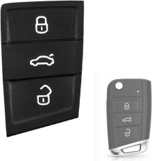 Membrana Cauciuc Butoane Cheie Auto VW Golf 7, Polo, Seat Leon, Ibiza, Ateca, Skoda Kodiaq, Karoq, Fabia &ndash; Pad Cheie 3 Butoane Compatibil Modele VAG