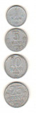 SV * Moldova 1 - 5 - 10 - 25 BANI 1993 - 1998, Europa, Aluminiu