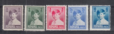 ROMANIA 1930 LP 83 REGELE MIHAI I UZUALE - FORMAT MIC SERIE SARNIERA foto