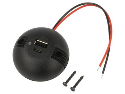 &amp;Icirc;ncărcător Auto USB A și USB C 3A Negru foto