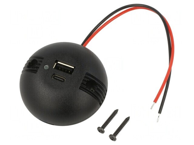 &Icirc;ncărcător Auto USB A și USB C 3A Negru