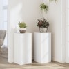 VidaXL Suporturi de plante, 2 buc., alb, 30x30x70 cm, lemn prelucrat 852924