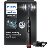 Periuta de dinti electrica Philips Sonicare Advanced Clean HX3792/11, 31000 miscari/min, 5 moduri periere, Senzor presiune, Ecran inteligent, Negru
