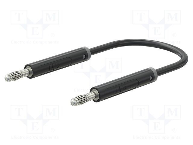 Cablu de măsurare ST&Auml;UBLI 2m 60V DC 30V AC 19A negru