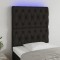 Gossi tablie de pat cu led, negru, 80x7x118/128 cm, textil