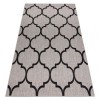 Covor sisal Floorlux 20608 marocani trellis argintiu si negru, 60x110 cm, Dreptunghi