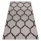 Covor sisal Floorlux 20608 marocani trellis argintiu si negru, 60x110 cm