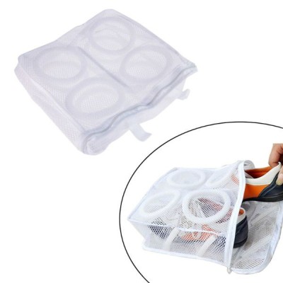 Saculet pentru spalarea si uscarea pantofilor ce necesita o protectie ridicata, Alb, 28 x 27 cm foto