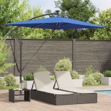 VidaXL Parasol banana cu brațe albastru 294 x 200 x 254 cm 42003396